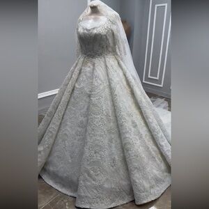 Hand beaded wedding dress